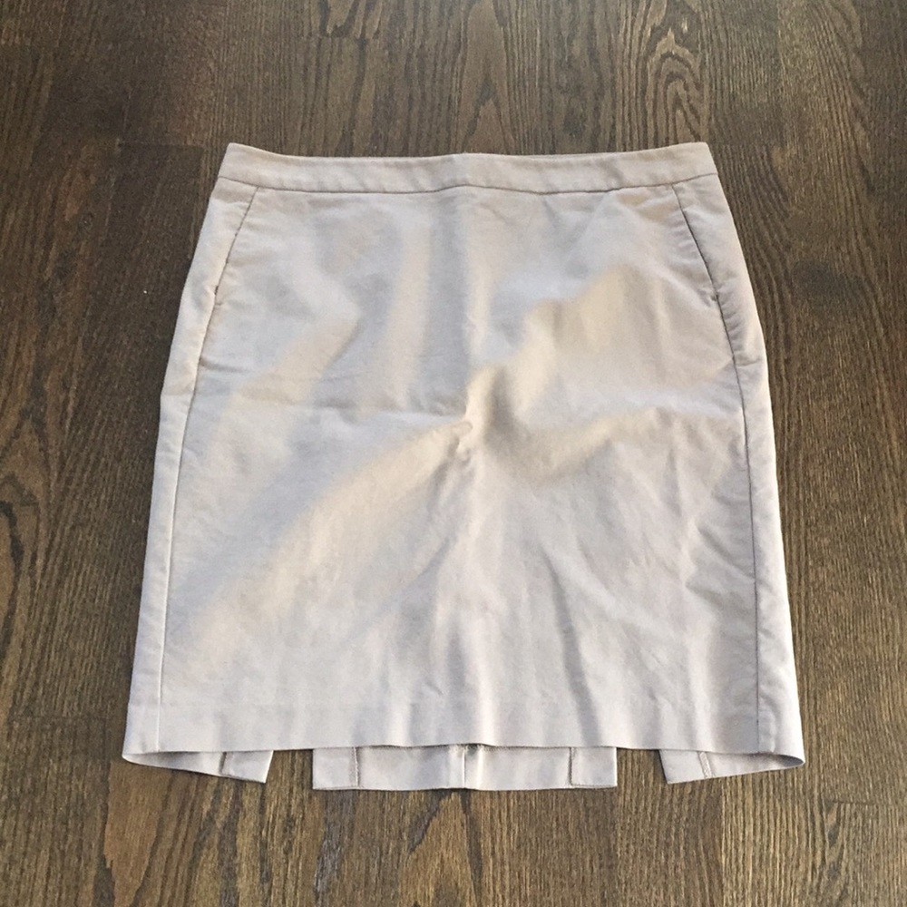 Tan Pencil Skirt with Pockets
